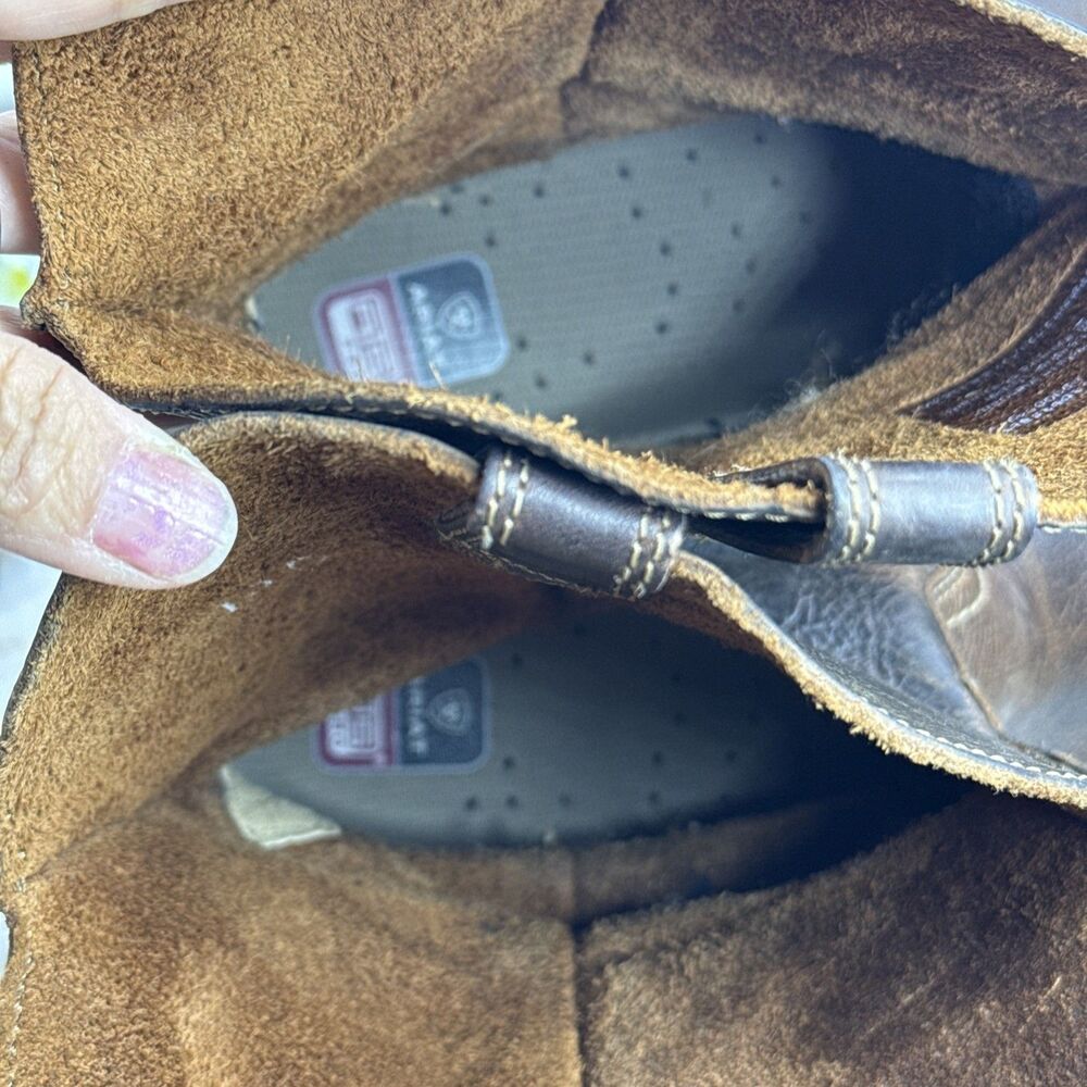 (P5) Ariat Rambler Leather Square Toe Western Cowboy Boots 10015307 MEN 13D - Picture 11 of 16